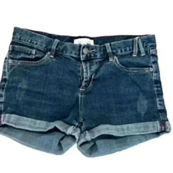 2.1 Denim Jean Shorts Medium Wash Rolled Cuff Women’s Sz 27 - Picture 2 of 11